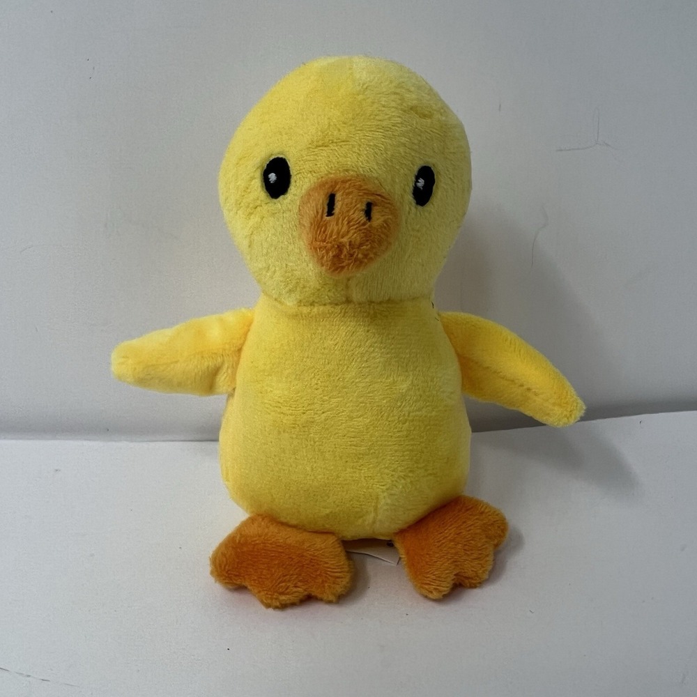 Linzy Squishy Duck Plush mini Stuffed Animal Yellow Orange 5.5"